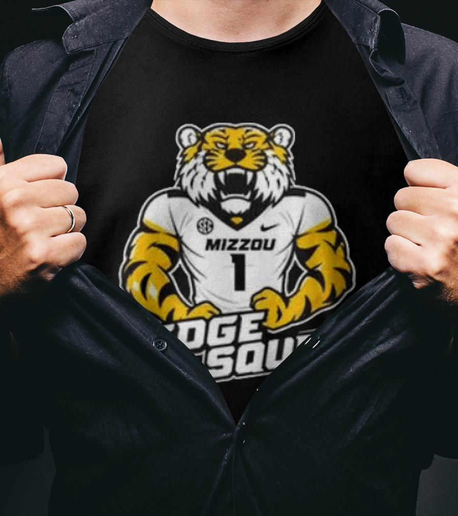 Mizzou Tigers Edge Squad 2026 Black Nike No.1 T-Shirt