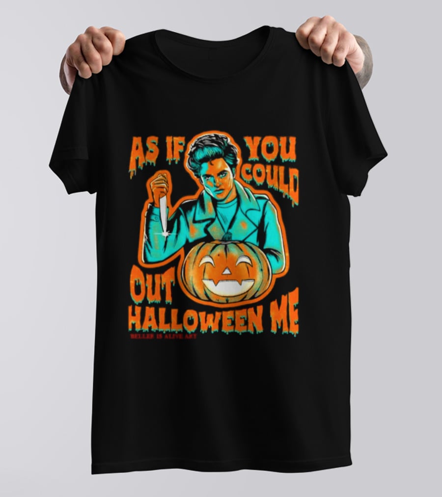 Robert Pattinson As If You Could Out Halloween Me Knife Pumpkin T-Shirt