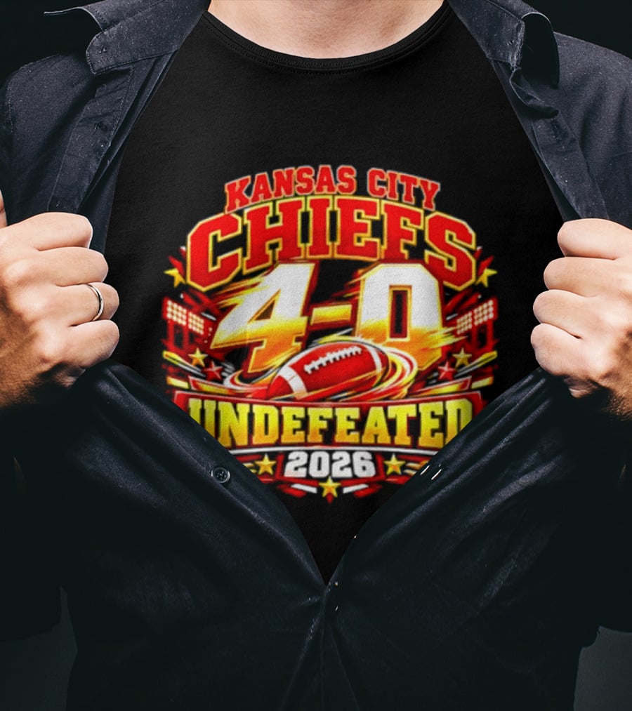 Kansas City Chiefs 4 0 Undefeated 2026 Football T-Shirt