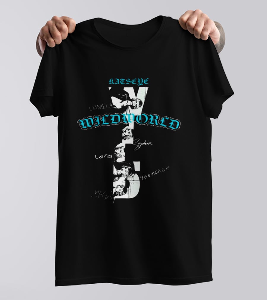Katseye Wildworld Tour 2026 Black Routing Daniela Yoonchae Lara Sophia T-Shirt