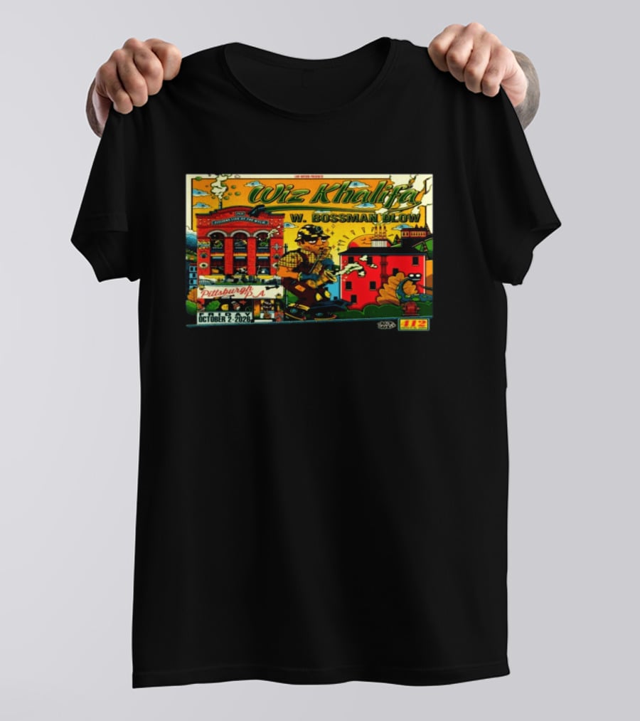 Wiz Khalifa BossMan Dlow Limited Event Pittsburgh PA October 2 2026 T-Shirt