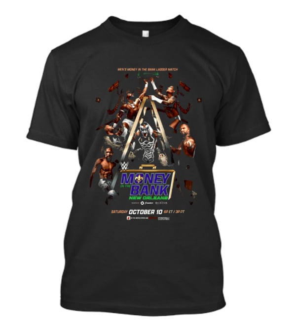 Men's Money In The Bank New Orleans 2026 Ladder Match WWE October 10 8PM 5PT T-Shirt