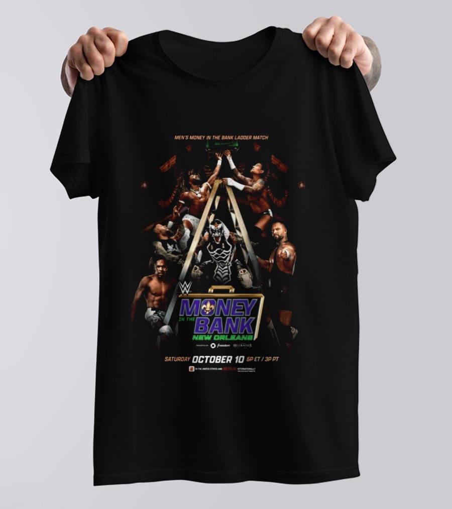 Men's Money In The Bank New Orleans 2026 Ladder Match WWE October 10 8PM 5PT T-Shirt