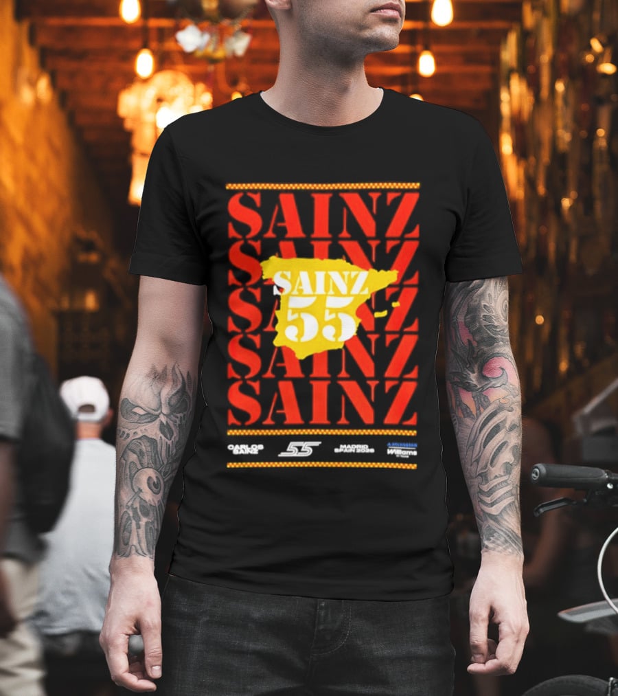 Sainz 55 Atlassian Williams Madrid Race Team Carlos T-Shirt