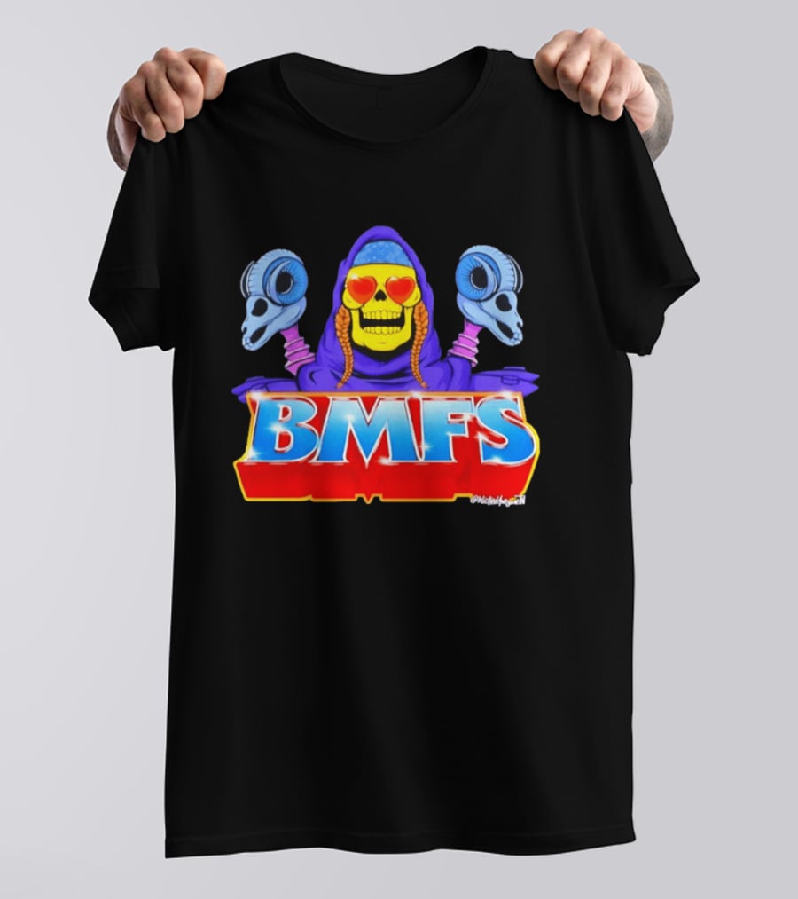 BMFS Halloween Skull With Heart Eyes And Ram Skulls T-Shirt