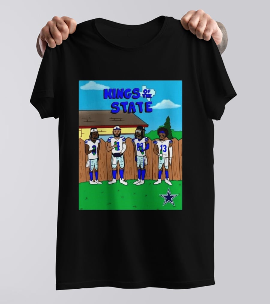 Dallas Cowboys Kings Of The State Football Team Texas Dedication T-Shirt