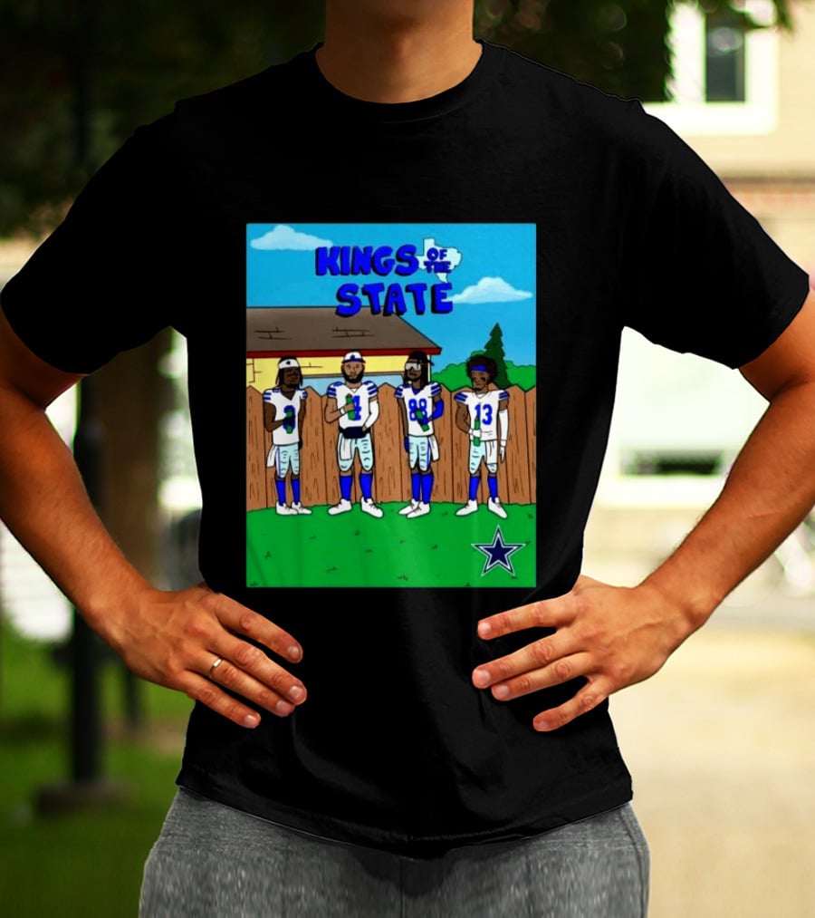 Dallas Cowboys Kings Of The State Football Team Texas Dedication T-Shirt