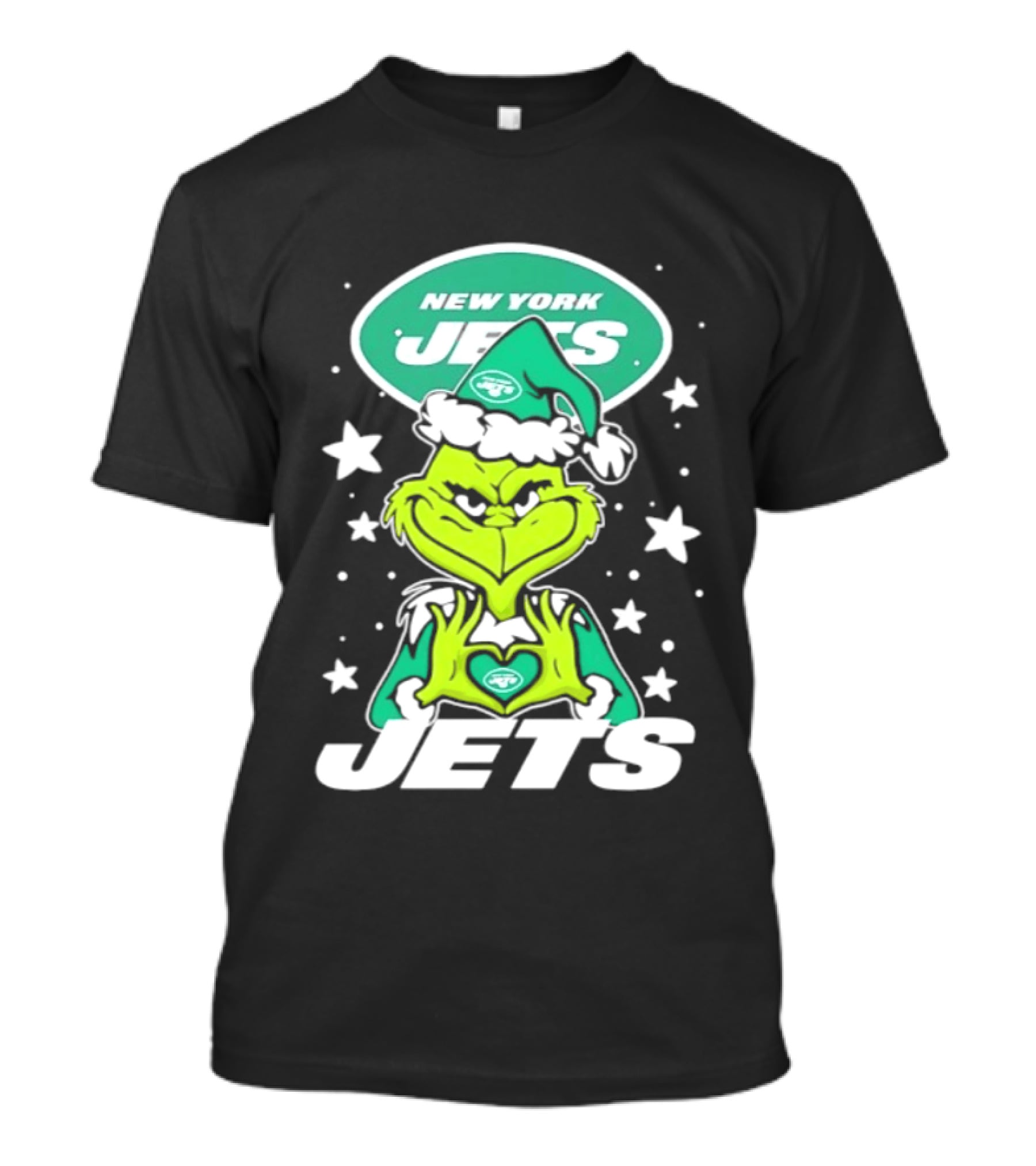 New York Jets Grinch Christmas 2026 Football Love Hands T-Shirt