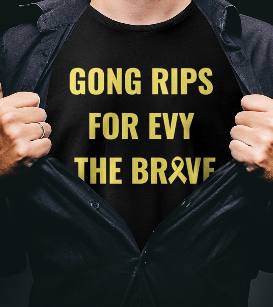 Gong Rips For Evy The Brave Awareness Ribbon T-Shirt