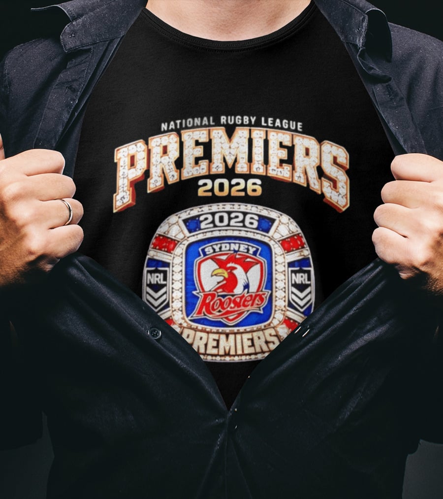 National Rugby League Premiers 2026 Sydney Roosters Ring T-Shirt