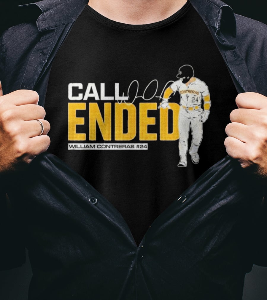William Contreras Call Ended Baseball Player White And Gold T-Shirt