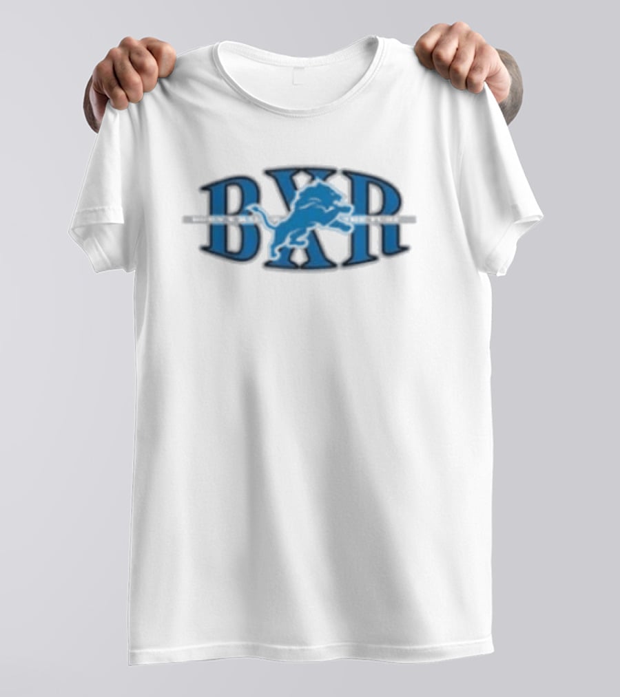 Detroit Lions BXR Born X Raised Block Letter T-Shirt
