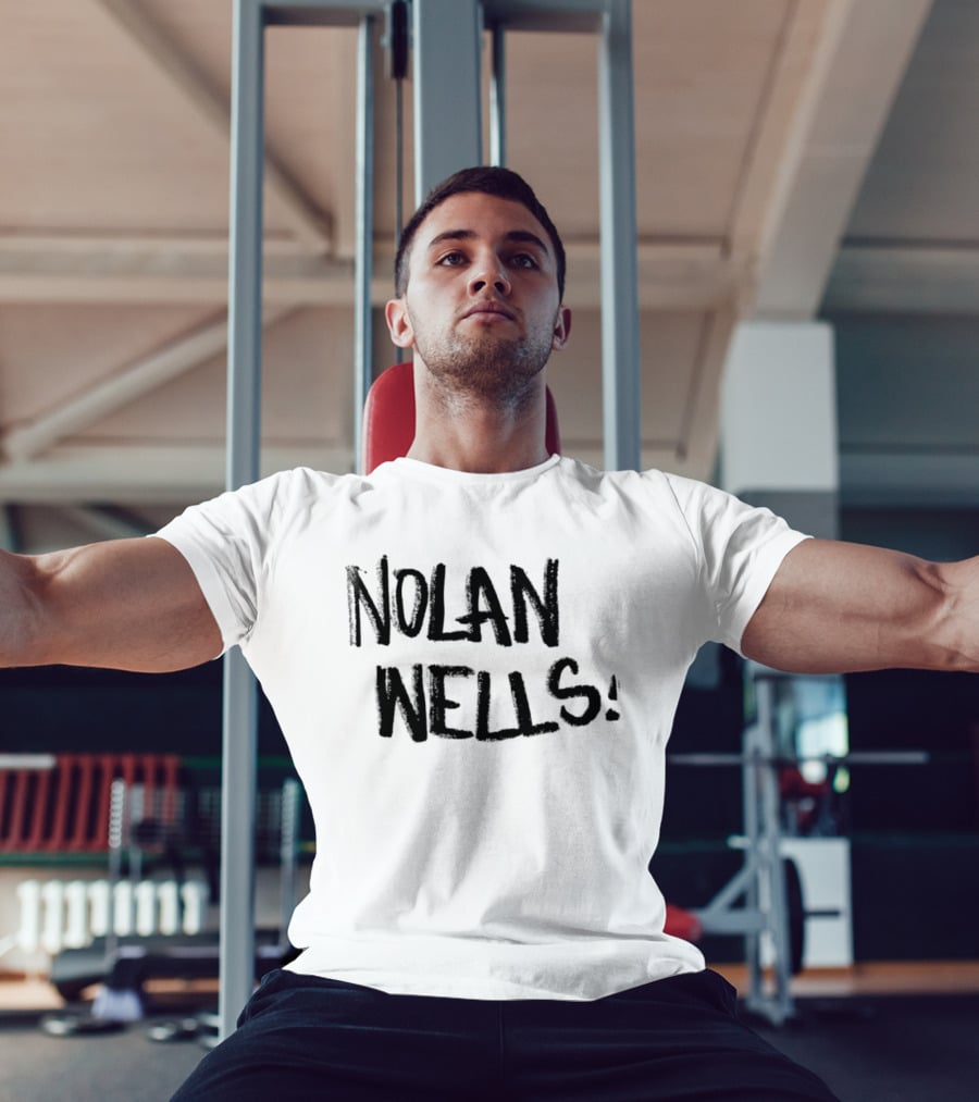 Nolan Wells Handwritten Bold Black T-Shirt