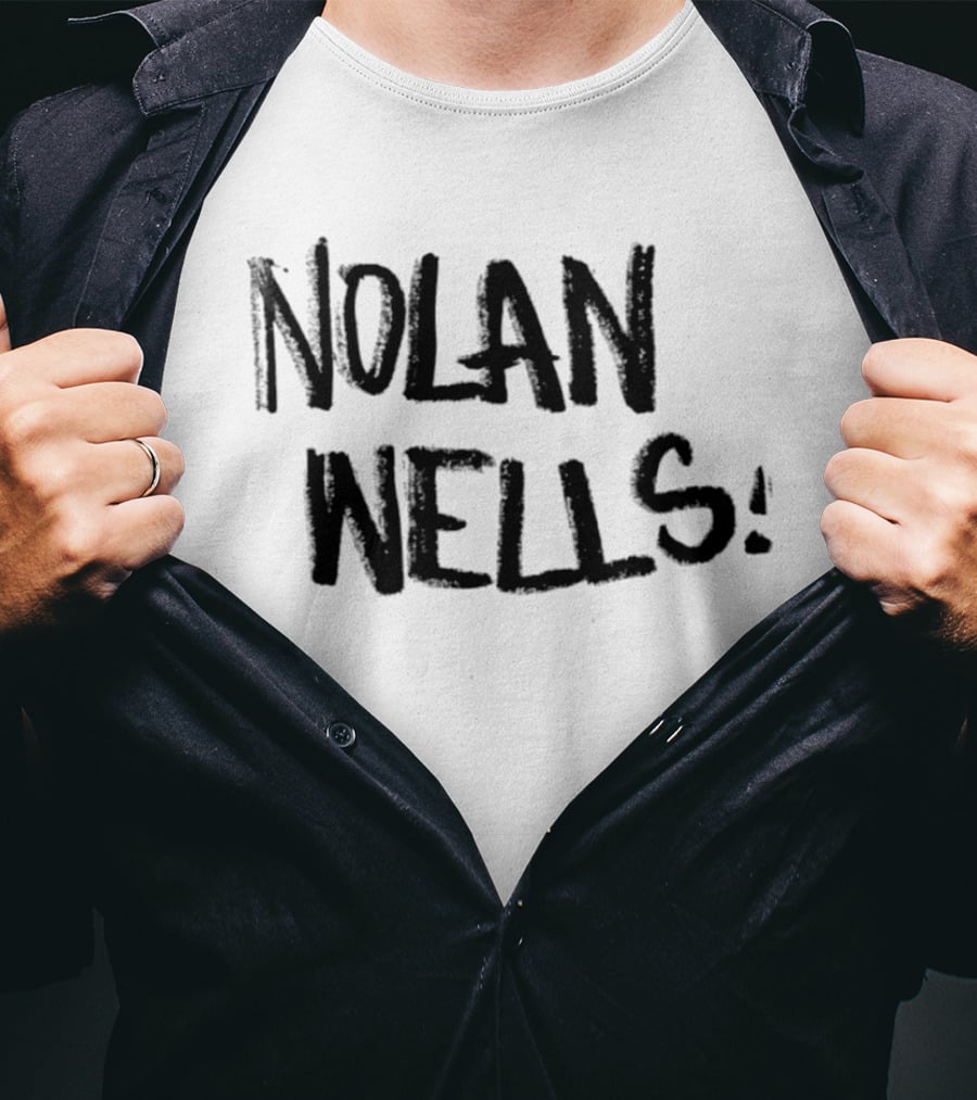 Nolan Wells Handwritten Bold Black T-Shirt