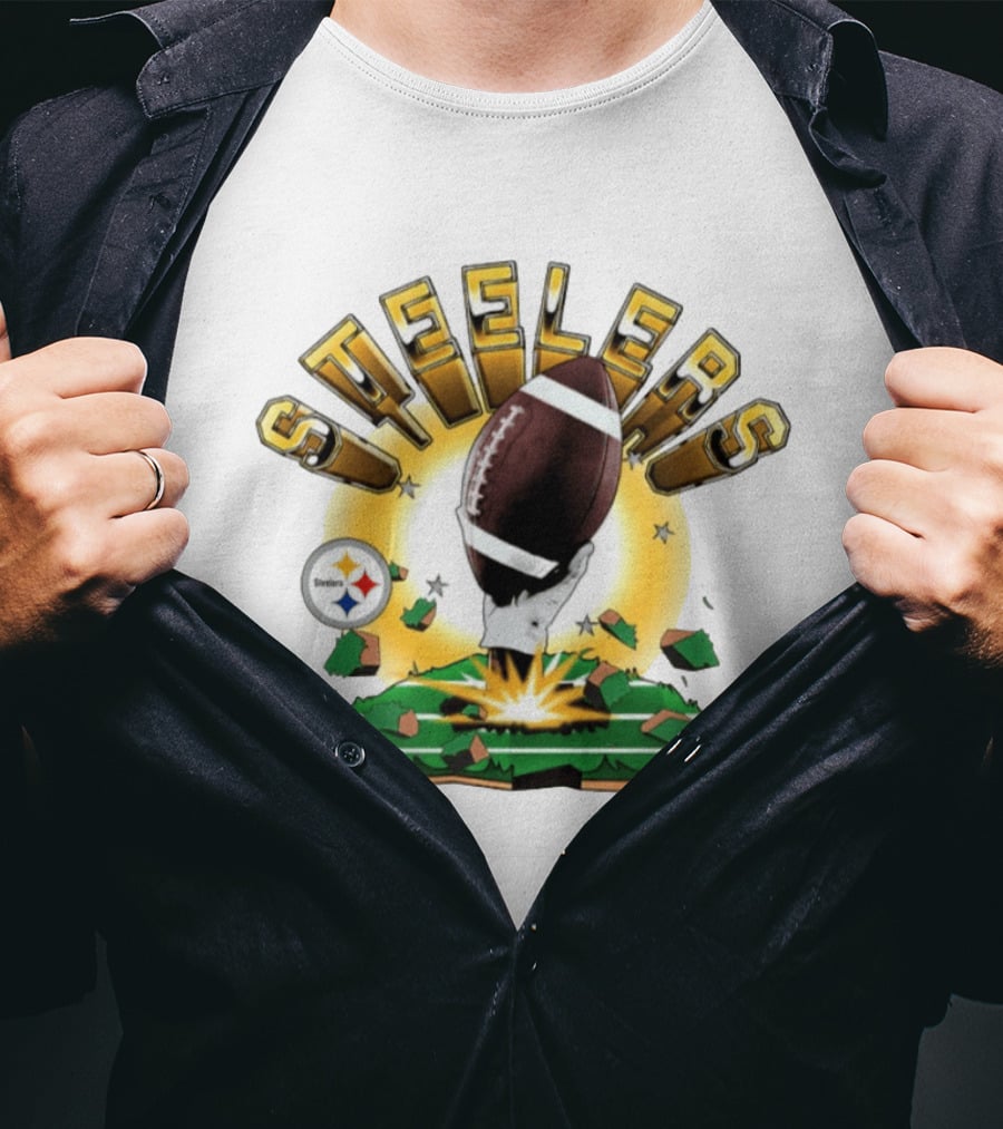 Pittsburgh Steelers Explode Football Clubhouse 2026 T-Shirt