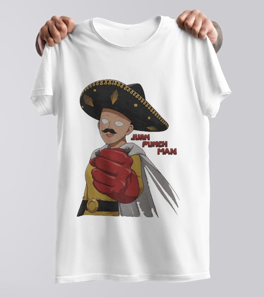Juan Punch Man Mexican Sombrero Moustache T-Shirt