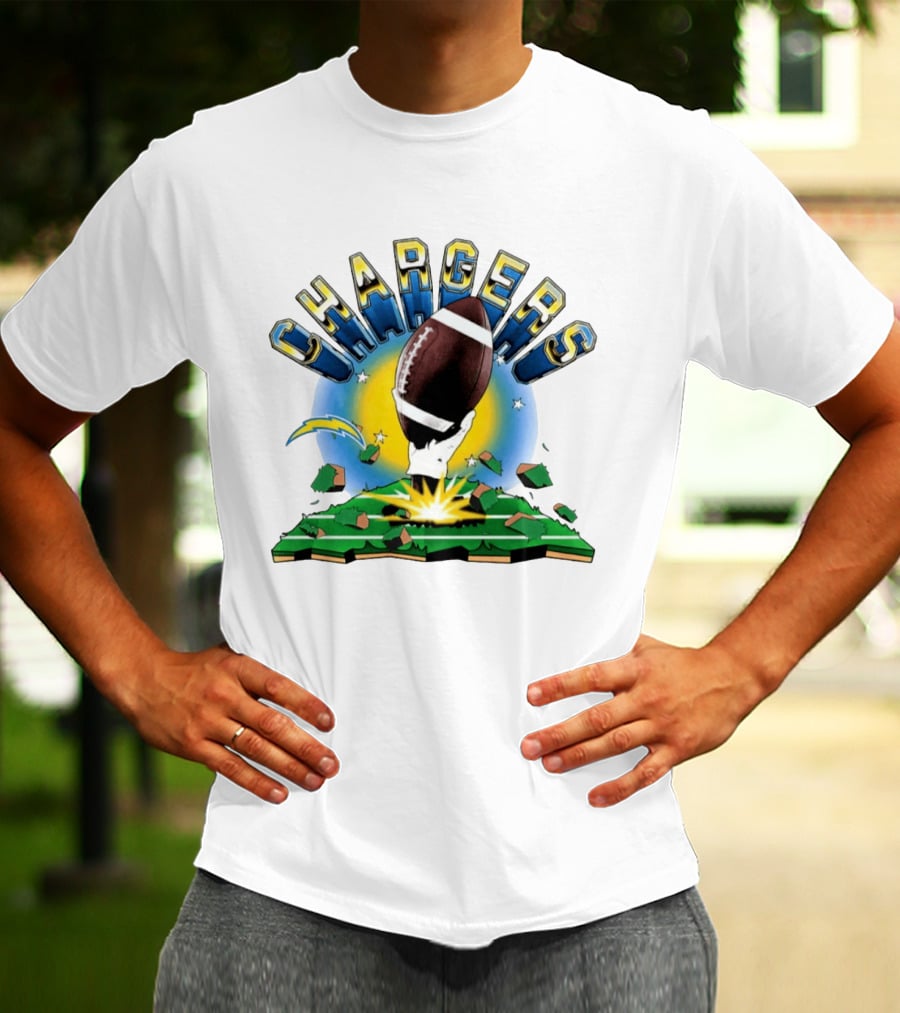 Los Angeles Chargers 2026 Explode Clubhouse Football Burst T-Shirt