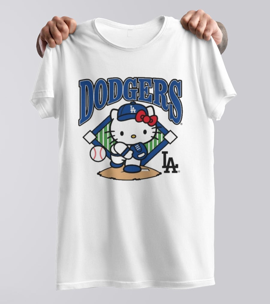 Dodgers Hello Kitty LA Baseball Homage T-Shirt