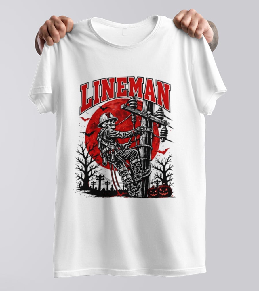Texas Tech Red Raiders Lineman Halloween Skeleton Scene 2026 T-Shirt