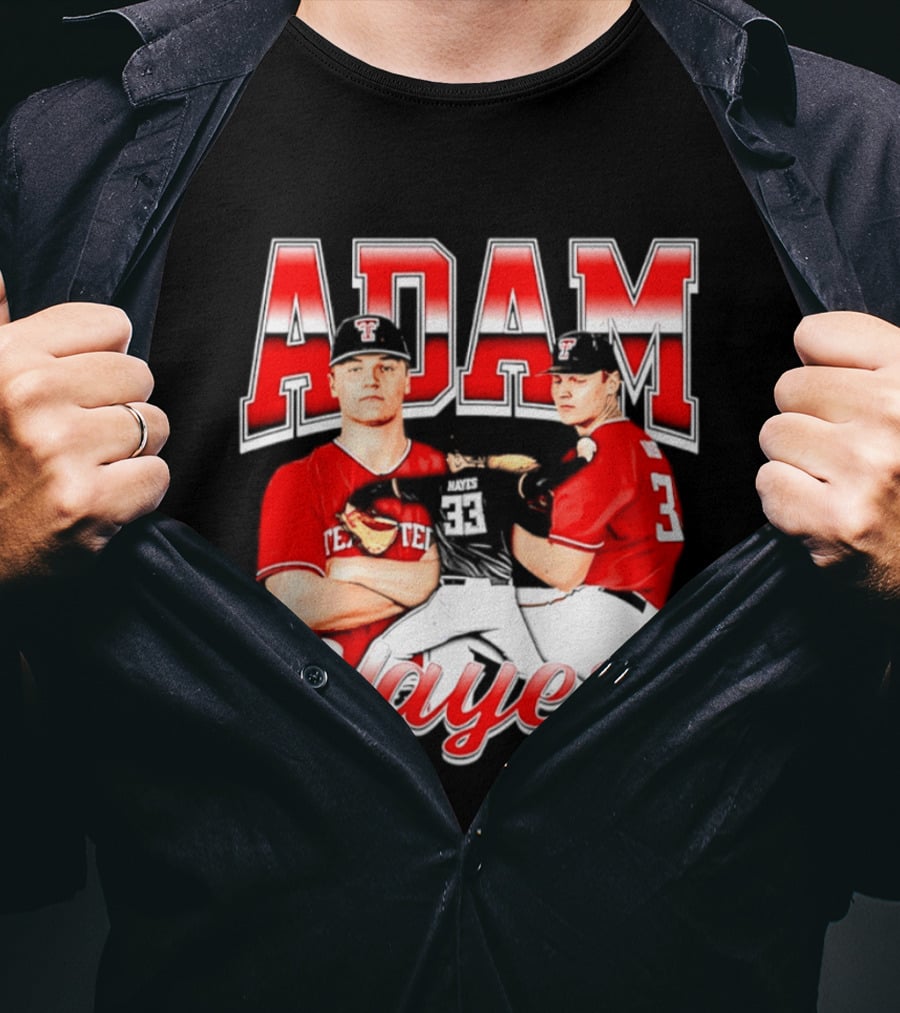 Adam Hayes Texas Tech 33 Red Raiders Football NCAA T-Shirt