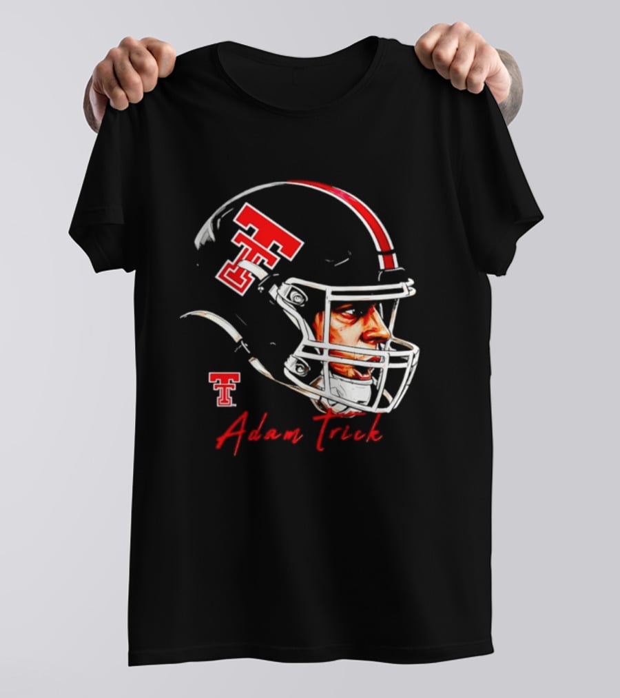Adam Trick Texas Tech Red Raiders Football Helmet NCAA Game Face T-Shirt