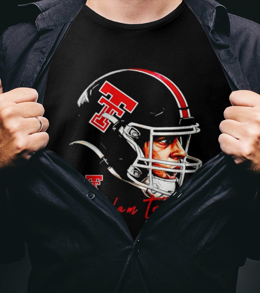 Adam Trick Texas Tech Red Raiders Football Helmet NCAA Game Face T-Shirt