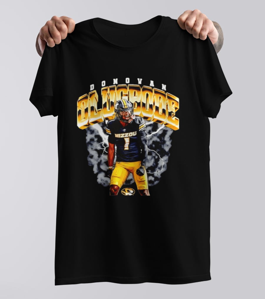 Donovan Olugbode Mizzou Tigers Football Lightning NCAA T-Shirt