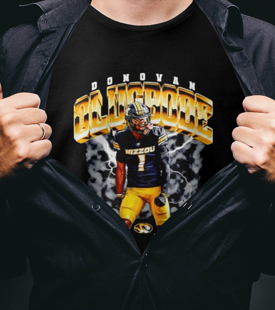 Donovan Olugbode Mizzou Tigers Football Lightning NCAA T-Shirt