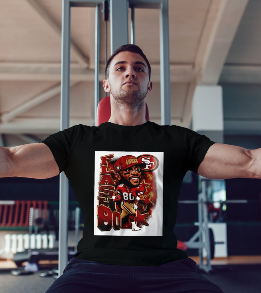 Flash Jerry Rice 80 San Francisco 49ers Caricature SF T-Shirt