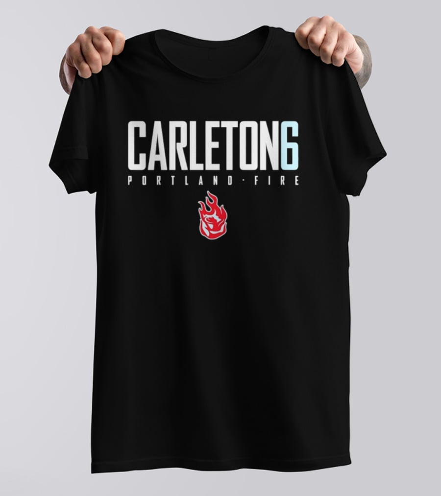 Bridget Carleton 6 Portland Fire WNBA Apparel Flame T-Shirt