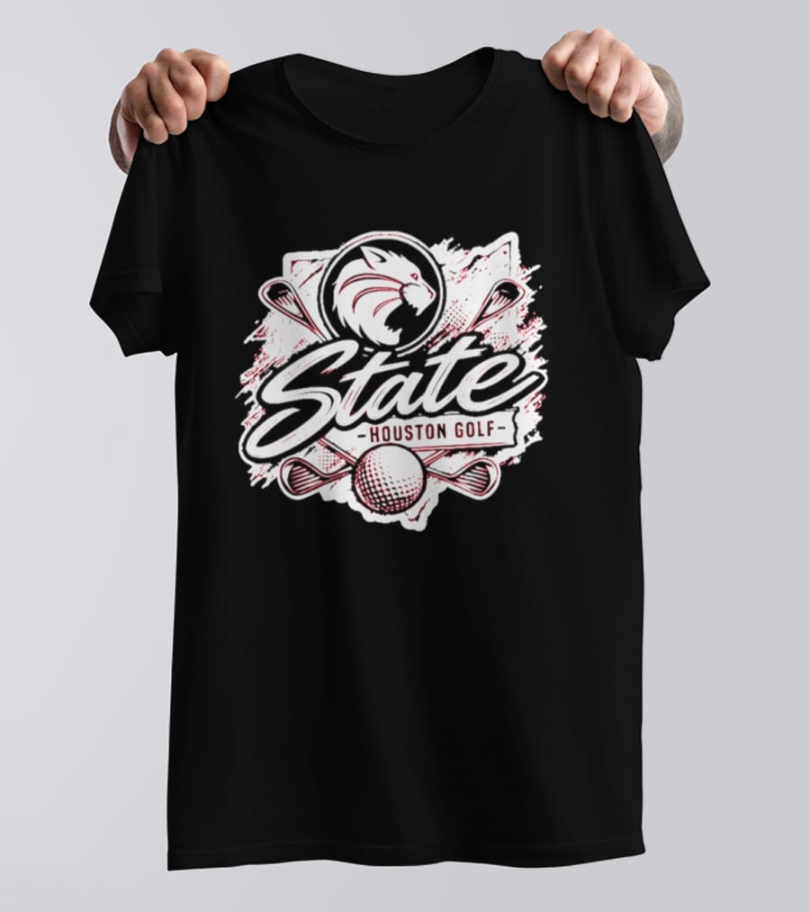 Houston State Golf Team 2026 Wildcats Lacrosse And Golf Clubs Combination T-Shirt
