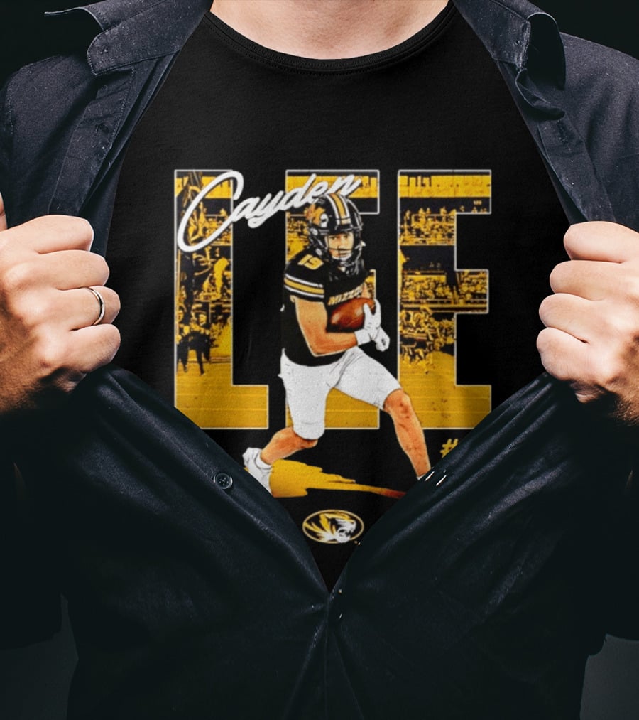 Cayden Lee Missouri Tigers Football Wide Receiver #19 NCAA T-Shirt