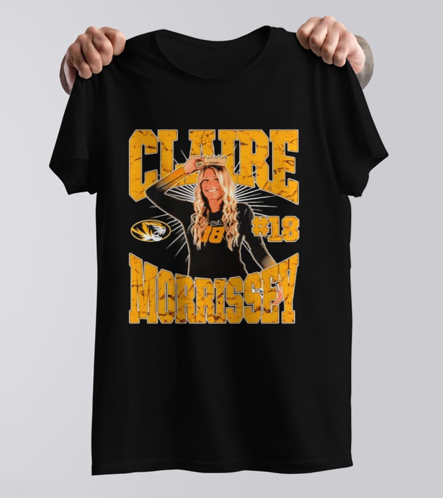 Claire Morrissey Missouri Tigers Volleyball #18 NCAA T-Shirt