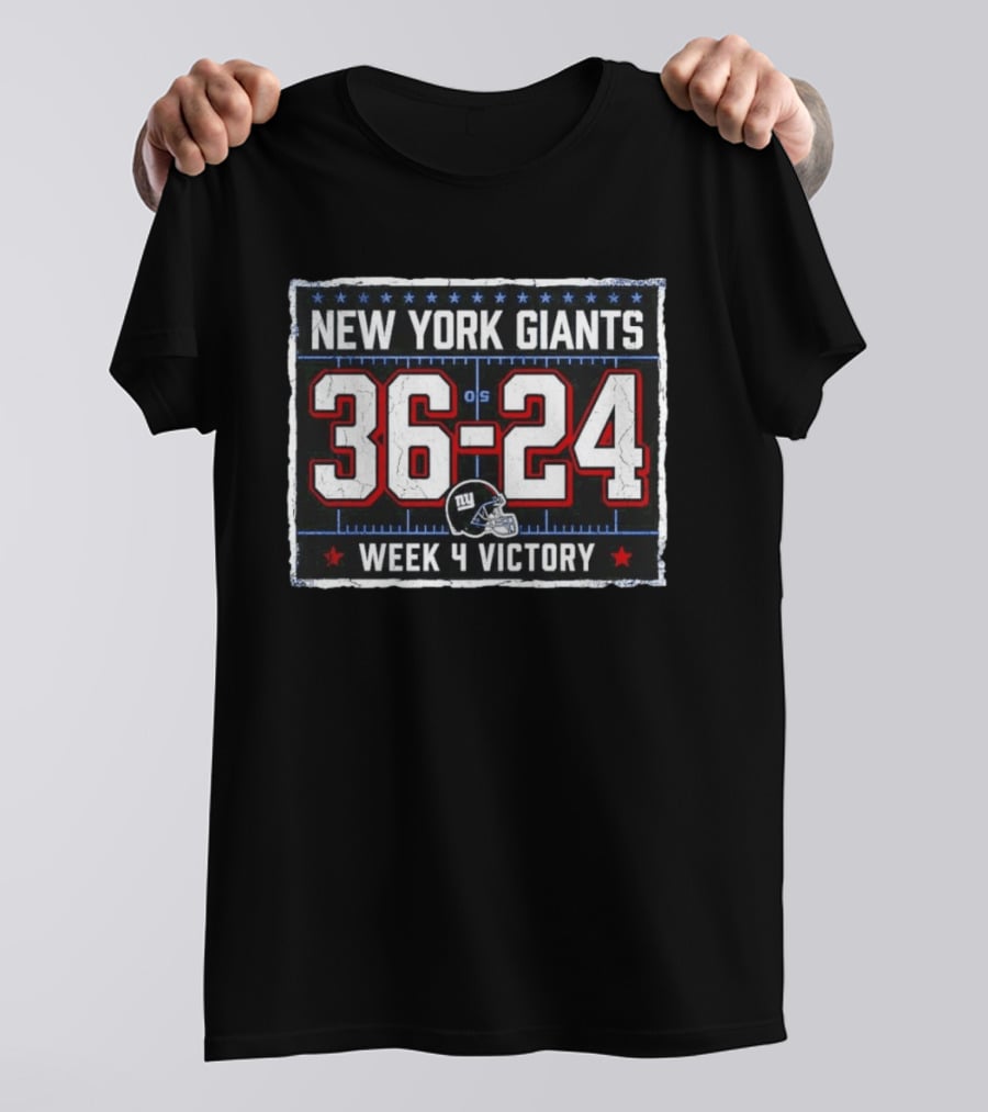 New York Giants 36 24 Week 4 Victory Football 2026 T-Shirt