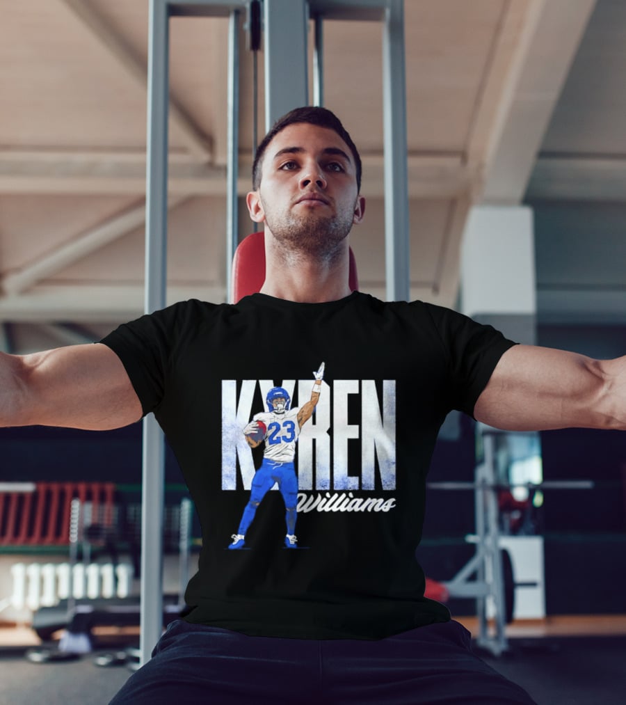 Kyren Williams Los Angeles Rams 23 Football Player Pose T-Shirt