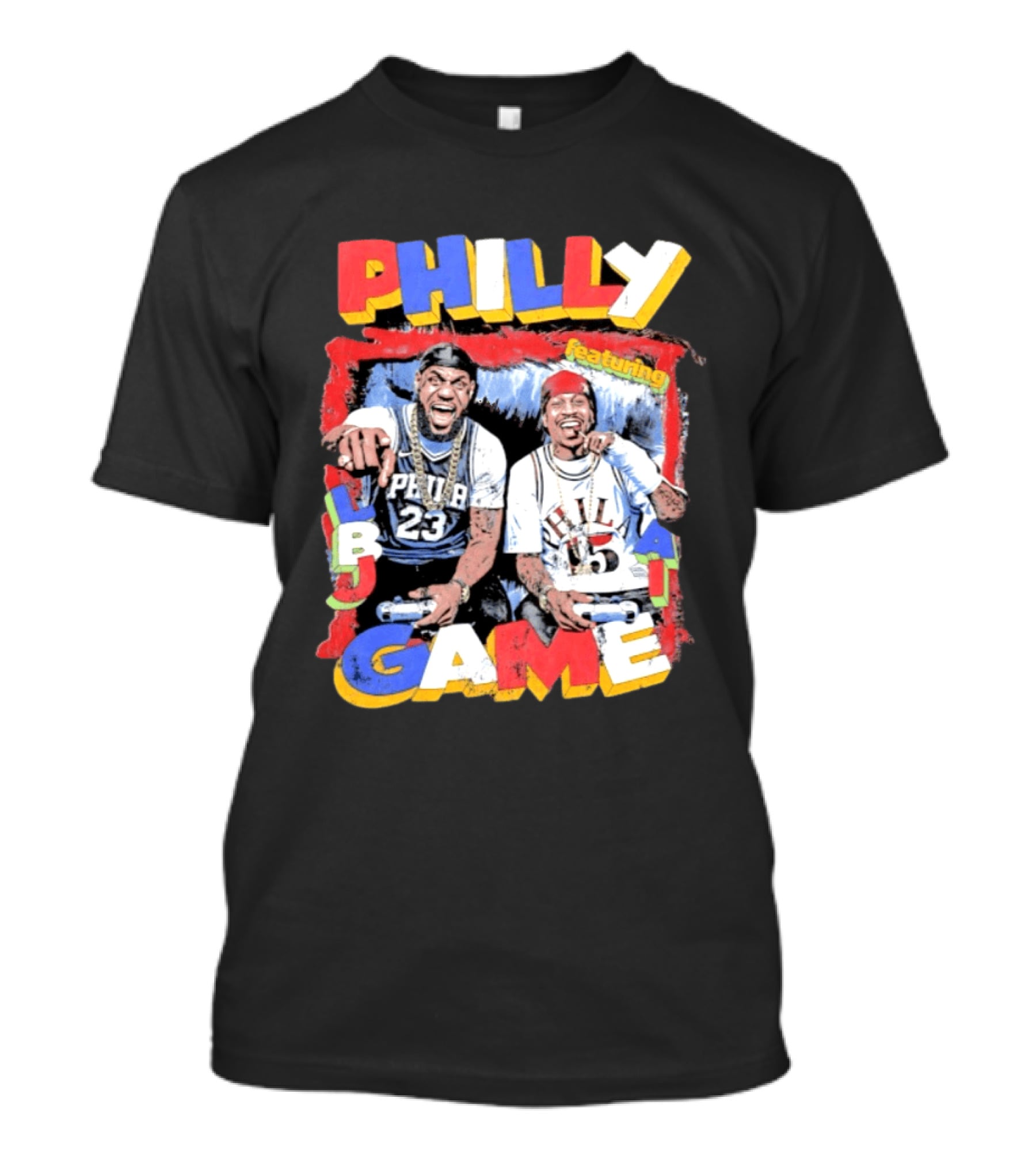 Philly Game Featuring AI And LBJ 23 15 T-Shirt