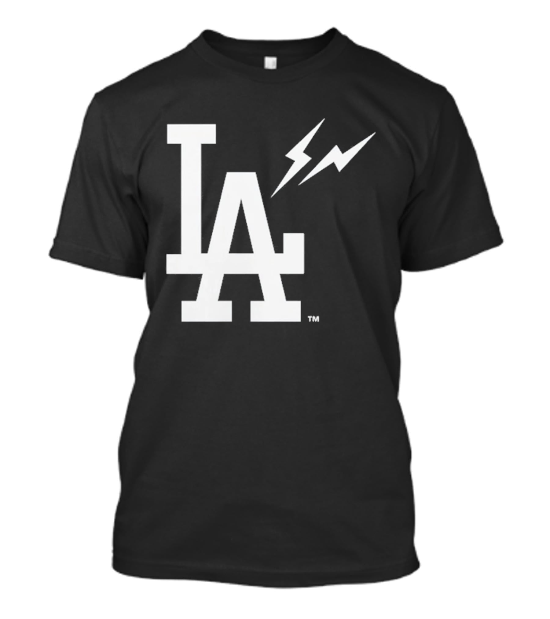 Los Angeles Dodgers Fragment LA Thunder Lightning Bolt T-Shirt