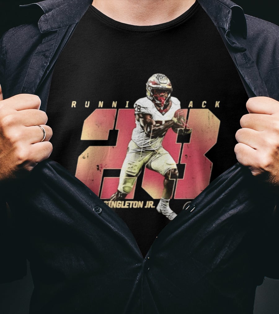 Samuel Singleton Jr Florida State Seminoles Running Back Number 28 NCAA T-Shirt