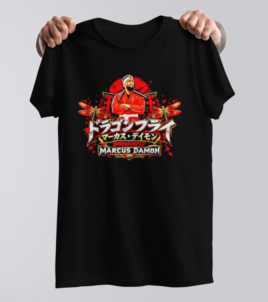 Marcus Damon Martial Arts Dragonfly Nunchucks T-Shirt