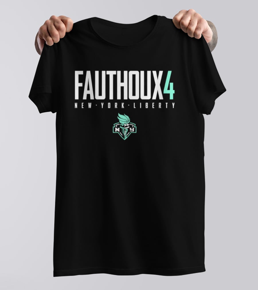 New York Liberty Marine Fauthoux 4 WNBA Team Player Name And Number T-Shirt