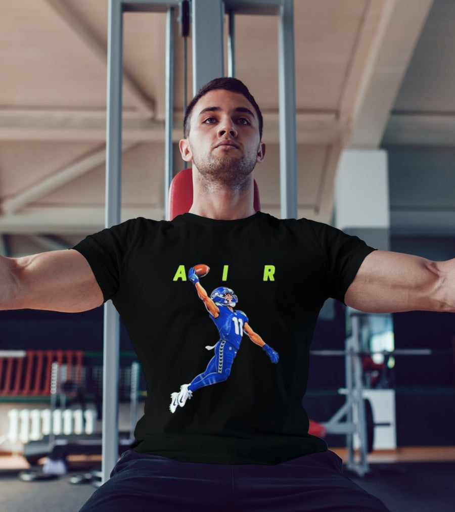Seattle Seahawks No 11 Air Football Player Leap T-Shirt