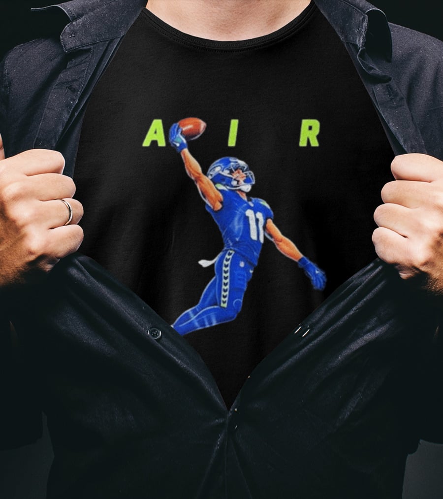 Seattle Seahawks No 11 Air Football Player Leap T-Shirt