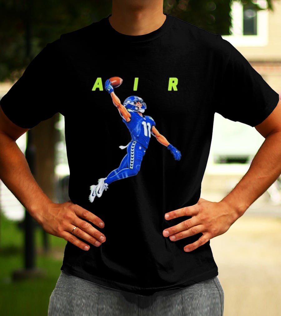 Seattle Seahawks No 11 Air Football Player Leap T-Shirt