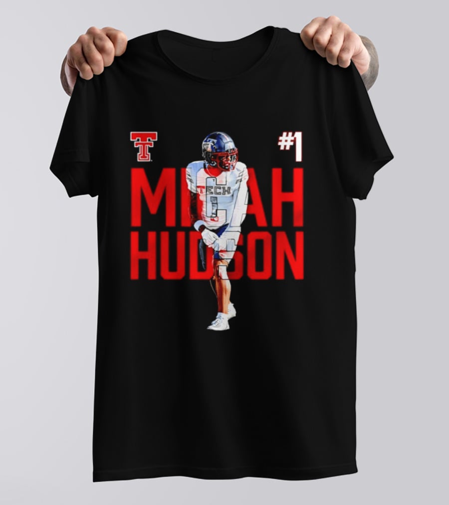 Micah Hudson Texas Tech Red Raiders Football NCAA Player Number 1 T-Shirt
