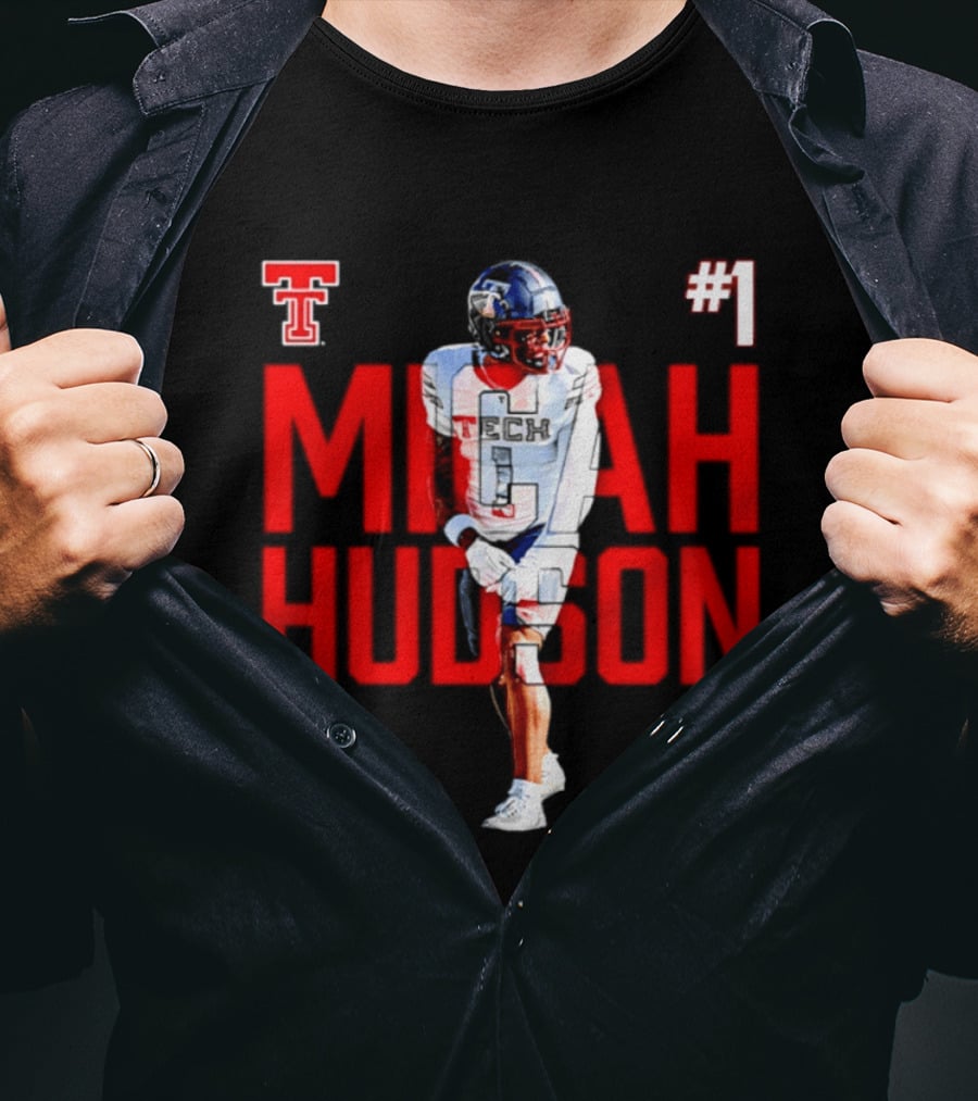 Micah Hudson Texas Tech Red Raiders Football NCAA Player Number 1 T-Shirt