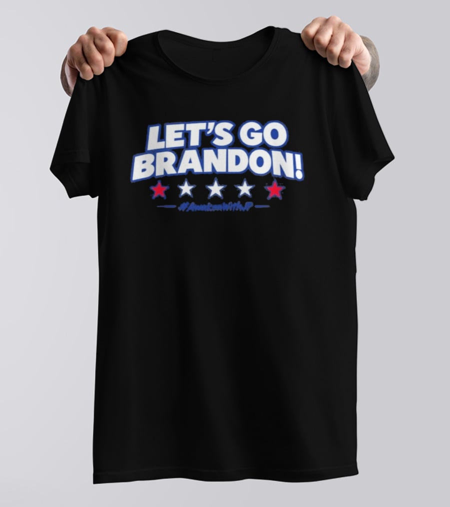Let's Go Brandon Stars Pattern Hashtag T-Shirt