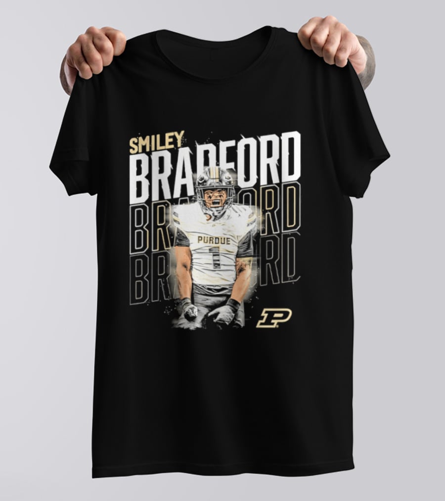 Smiley Bradford Purdue Boilermakers Football NCAA Athletics T-Shirt