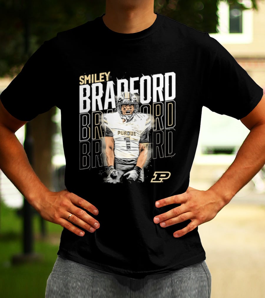 Smiley Bradford Purdue Boilermakers Football NCAA Athletics T-Shirt