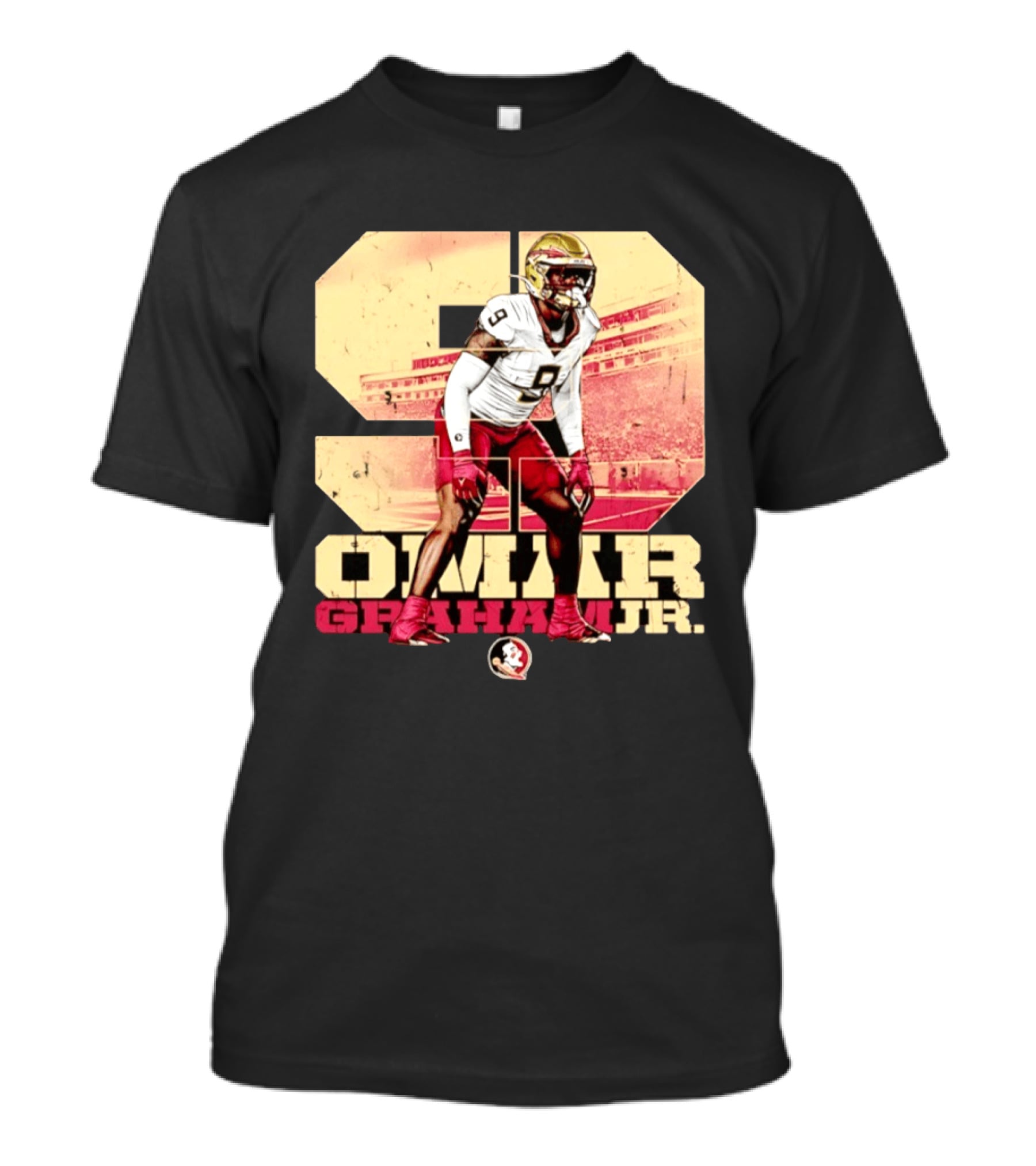 Omar Graham Jr Florida State Seminoles Football NCAA Number 9 T-Shirt