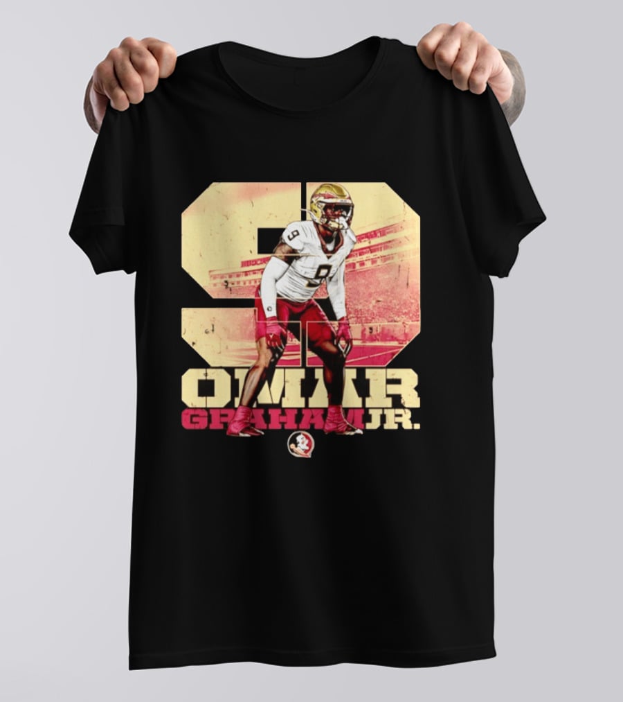 Omar Graham Jr Florida State Seminoles Football NCAA Number 9 T-Shirt